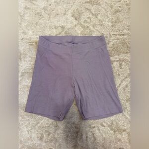 Old Navy Ribbed High-Waist Bike Shorts in Lavender Purple